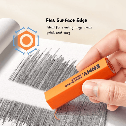 ENMY Soft Hexagonal Eraser for Students 6PCS/Set Aesthetic Portable Rubber